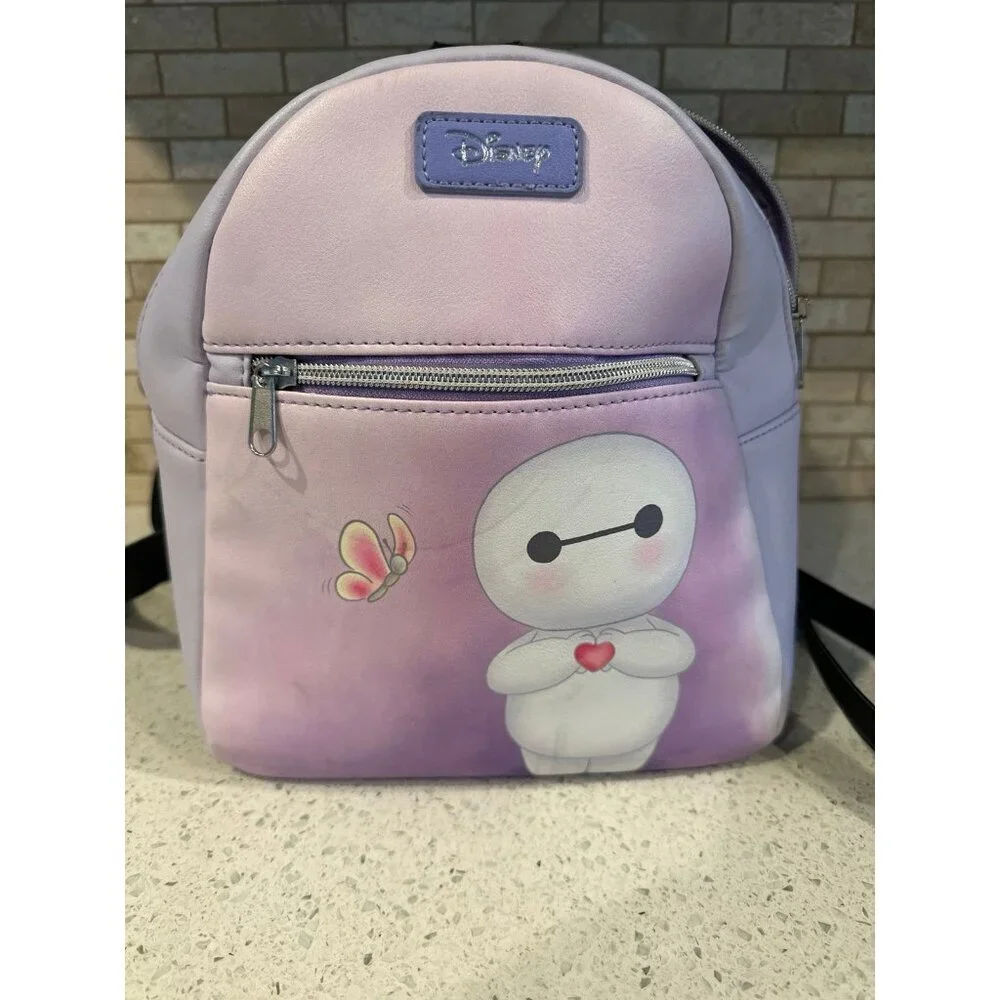 Loungefly Disney Big Hero 6 Baymax Butterfly‎ Mini Backpack. With wallet